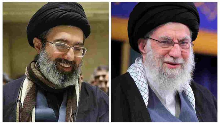 MOJTABA KHAMENEI. Kolase foto Mojtaba Hosseini Khamenei dan Ali Khamenei, Kamis (5/3/2026).