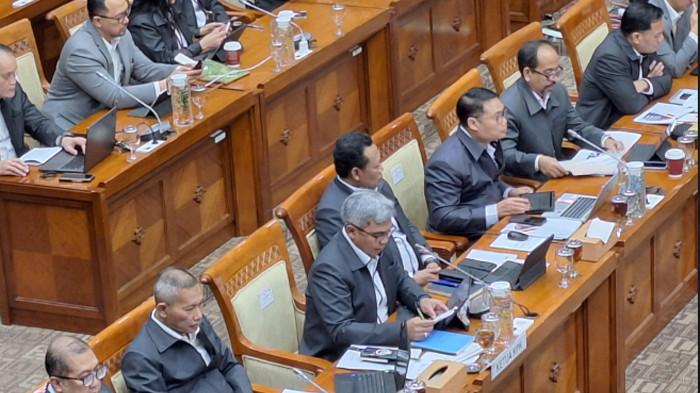 KPK KAS NEGARA - Komisi Pemberantasan Korupsi (KPK) menggelar rapat kerja bersama Komisi III DPR RI di kompleks parlemen, Senayan, Jakarta, Rabu (28/1/2026). (Fersianus Waku)