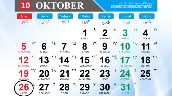 Tanggal 26 Oktober 2025 Memperingati Hari Apa? Ini Daftar Peringatan Pentingnya