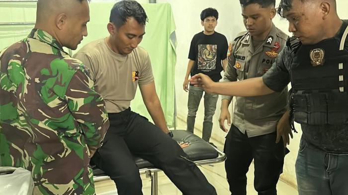 KORBAN BENTROK WARGA - Kapolres Tual AKBP Whansi Des Asmoro menjadi korban bentrokan pemuda di Desa Fiditan, Kecamatan Dullah Utara, Kota Tual, Maluku pada Selasa (24/2/2026) petang.