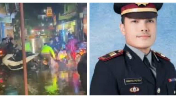 KAPOLSEK DIKEROYOK -  AKP Nindya Putra Wahyu Nugroho, Kapolsek Kaliwungu, menjadi korban pengeroyokan saat membubarkan dugaan tawuran remaja di Jalan Desa Krajan Kulon, Minggu dini hari.