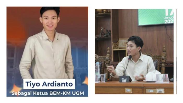 SOSOK TIYO ARDIANTO - Kolase foto Ketua Badan Eksekutif Mahasiswa Keluarga Mahasiswa Universitas Gadjah Mada (BEM KM UGM), Tiyo Ardianto. Sosok Ketua BEM UGM, Tiyo Ardianto yang baru-baru ini dapat teror via SMS hingga dikuntit dua orang berbadan tegap.