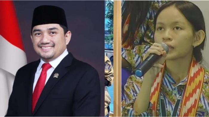 BEASISWA - (Kiri) Ketua Komisi II DPR RI sekaligus anggota MPR RI, Muhammad Rifqinizamy Karsayuda, menawari Josepha Alexandra atau Ocha (kanan) beasiswa kuliah di Tiongkok.