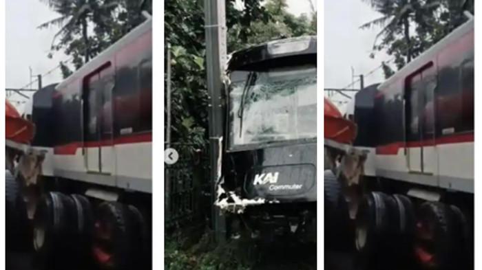 KECELAKAAN KERETA - Kecelakaan melibatkan Commuter Line Bandara Soekarno-Hatta terjadi pada Jumat pagi (20/2/2026) di perlintasan kereta api dekat Stasiun Poris, Kecamatan Batuceper, Tangerang. Kereta dengan rangkaian INKA EA203 dilaporkan bertabrakan dengan sebuah truk yang melintas di perlintasan tersebut.