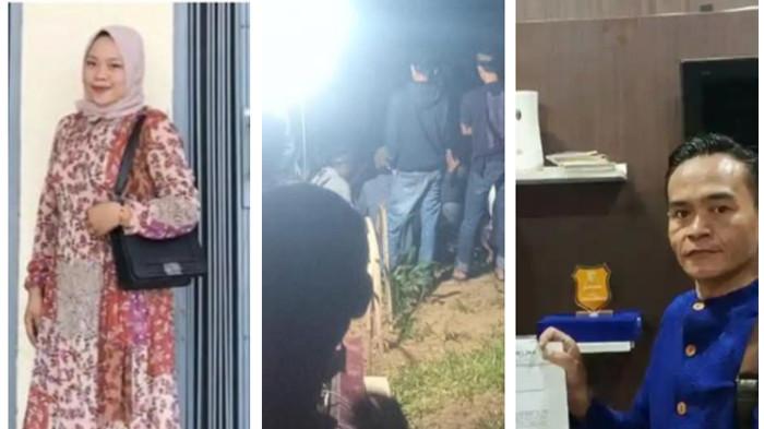 KEMATIAN GITA FITRI - (kiri) Gita Fitri Ramadani (25), perempuan muda asal Desa Batu Bandung, Kecamatan Muara Kemumu, Kabupaten Kepahiang ditemukan tewas. (tengah) Pengamanan makam Gita oleh warga Batu Bandung menjelang autopsi. Makam Gita yang berada di Tempat Pemakaman Umum (TPU) dijaga ketat selama tiga malam berturut-turut oleh warga dan pemuda setempat. (kanan) Kuasa Hukum keluarga korban Gita Fitri Ramadani melaporkan dua oknum polisi ke Polda Bengkulu, Jumat (6/3/2026).