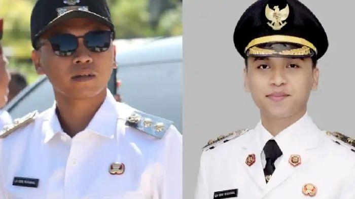 WABUP BUTON SELATAN- Kolase foto arsip La Ode Risawal Wakil Bupati (Wabup) Buton Selatan (Busel) di Sulawesi Tenggara (Sultra) yang viral di media sosial. Ia ramai diperbincangkan usai ngamuk di depan rumah jabatan Bupati Buton Selatan, Muhammad Adios.