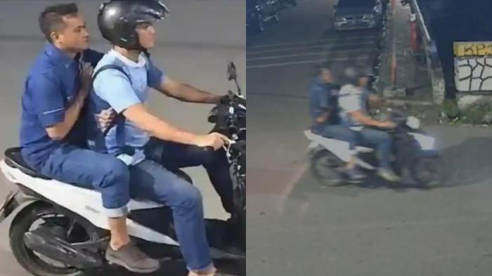 HOAKS VS FAKTA — Kolase foto yang beredar di media sosial X; sebelah kiri merupakan gambar hasil rekayasa AI, sementara sebelah kanan adalah tangkapan layar CCTV asli saat pelaku menyerang aktivis KontraS Andrie Yunus. Ketua Komisi III DPR Habiburokhman mewanti-wanti publik agar tidak menyebar foto AI tersebut guna mencegah aksi main hakim sendiri terhadap korban salah sasaran.