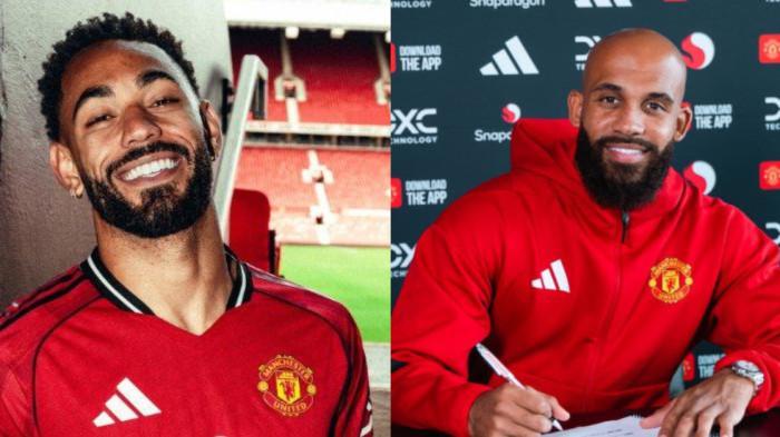 CUNHA DAN MBEUMO - Kolase pemain baru Manchester United, Matheus Cunha dan Bryan Mbeumo. (Foto diunduh dari Instagram Manchester United)
