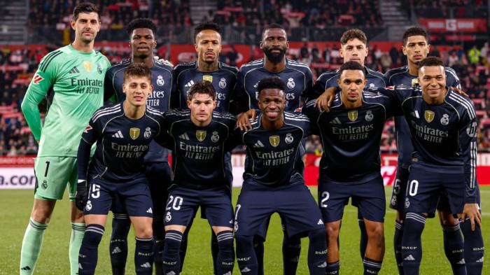 STARTING LINE-UP - Starting line-up Real Madrid saat lawan Girona di Liga Spanyol 2025/2026 pada Senin (1/12/2025) dini hari WIB.