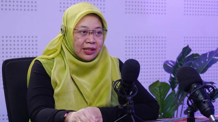 KPAI - Ketua Komisi Perlindungan Anak Indonesia (KPAI) Margaret Aliyatul Maimunah di Studio Tribunnews, Palmerah, Jakarta, pada Kamis (23/10/2025)..