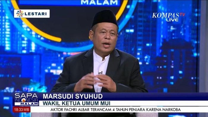 MARSUDI SYUHUD - Wakil Ketua Umum Majelis Ulama Indonesia (MUI), KH Marsudi Syuhud dalam Sapa Indonesia Petang Kompas TV, Kamis (24/4/2025). Marsudi mengajak masyarakat tetap optimis dalam keadaan saat ini.