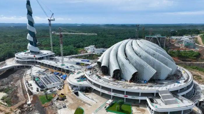 MASJID NEGARA IKN - Potret Masjid Negara IKN, Kalimantan Timur. Viral Masjid Negara IKN di media sosial setelah ditetapkan sebagai titik pantauan rukyatulhilal awal puasa untuk pertama kalinya pada Ramadan 1447H/2026 ini.