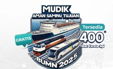 Syarat Mudik Gratis KAI dan 10 Stasiun Tujuan Favorit