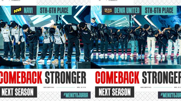 Besaran Hadiah NAVI dan Dewa United Usai Tersingkir dari Playoff MPL ID S16, Ungguli RRQ Hoshi