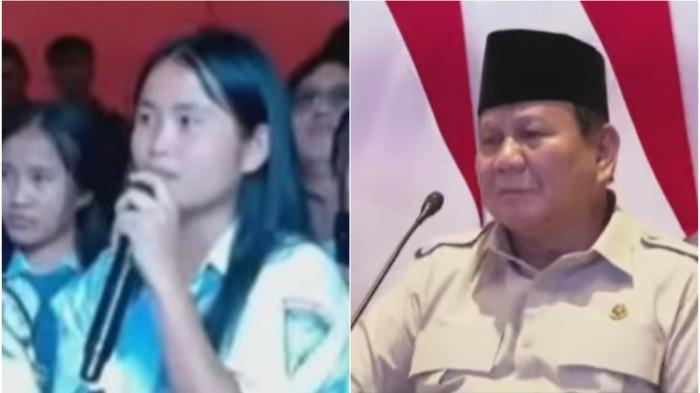 VIRAL SISWI SMK - Momen Presiden Prabowo Subianto dan Yemisa Zebua, siswi SMK asal Kabupaten Nias, Sumatera Utara, berbincang saat acara peresmian 218 jembatan di seluruh Indonesia, Senin (9/3/2026) kemarin.