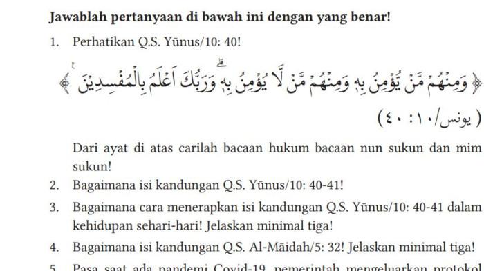 PAI Kunci Jawaban kelas 11