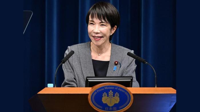 PM Jepang Sanae Takaichi saat jumpa pers 17 Desember 2025