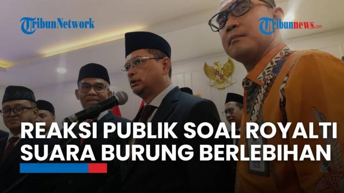 POLEMIK HAK ROYALTI - Komisioner baru LMKN Dedy Kurniadi menilai reaksi publik soal hal royalti suara burung terlalu berlebihan. Menurutnya, suara burung memiliki hak dari yang merekamnya, Jumat (8/8/2025).