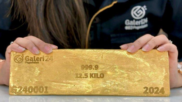 Pegadaian Galeri 24 Luncurkan Emas Batangan Denominasi 12,5 Kilogram.