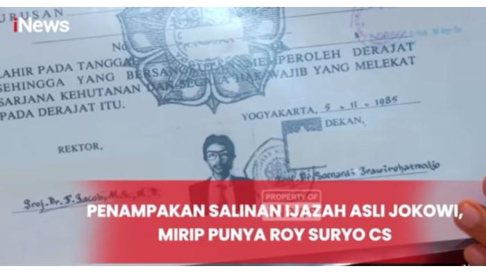 Penamapakan Salinan Ijazah Jokowi dari KPU