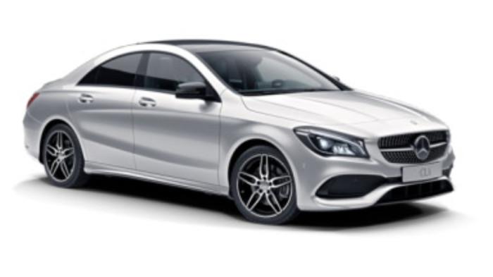 Penampakan mobil Mercedes CLA Class.