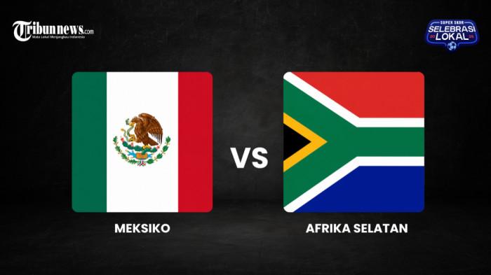 MEKSIKO DAN AFRIKA - Ilustrasi bendera Meksiko dan Afrika Selatan terkait persaingan di Piala Dunia 2026.