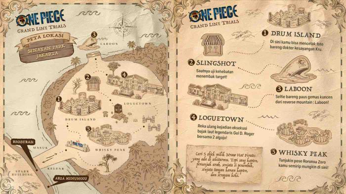 Peta Grand Line Trials One Piece di Jakarta