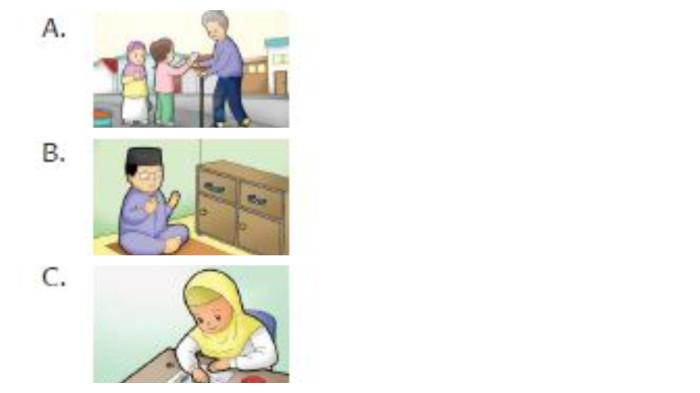 Pilihan Jawaban pada Soal Buku PAI dan Budi Pekerti Kelas 2 Kurikulum Merdeka Halaman 135