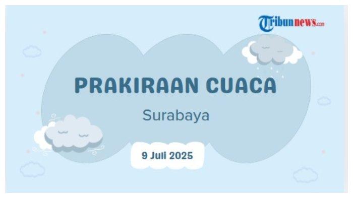 Prakiraan Cuaca Surabaya, Rabu 9 Juli 2025: Pagi Cerah Berawan, Siang Hujan Ringan