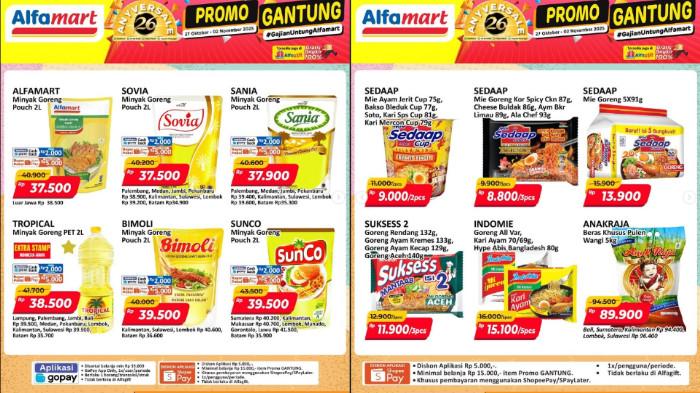 Promo Indomaret, Alfamart, dan Superindo 28 Oktober: Minyak Goreng 2L Rp33.800, Beras 5 Kg Rp89.900