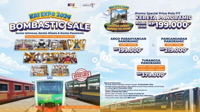 Promo Tiket Kereta Panoramic Spesial KAI Expo 2024, Harga Mulai Rp199.000, Cek Syarat dan Ketentuan