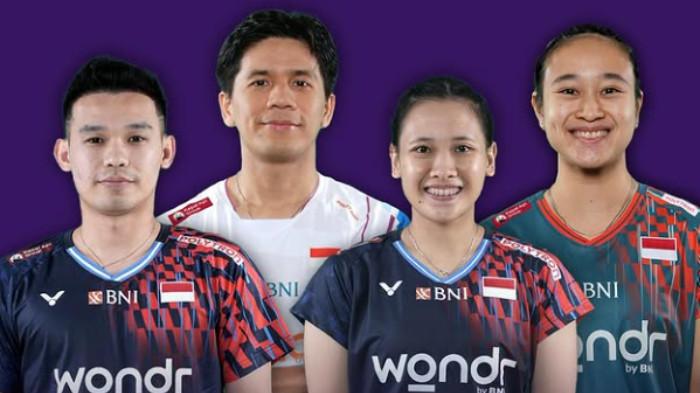 MUNDUR DARI PELATNAS - Foto yang diunduh dari Instagram resmi @badminton.ina, Sabtu (18/10/2025), menampilkan potret Rinov Rivaldy, Yeremia Erich Yoche Yacob Rambitan, Pitha Haningtyas Mentari, dan Lisa Ayu Kusumawati, yang memutuskan keluar dari pelatnas PBSI.