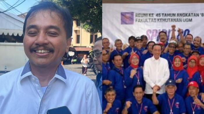 MASALAH IJAZAH - Pakar Telematika, Roy Suryo menanggapi soal pemeriksaan Presiden RI ke-7, Joko Widodo (Jokowi) di Polresta Solo, Jawa Tengah pada Rabu (23/7/2025), dan Joko Widodo berfoto bersama sahabat-sahabat lamanya dari angkatan 1980 Fakultas Kehutanan UGM dalam Reuni ke-45 di Sleman, Sabtu (26/7/2025).