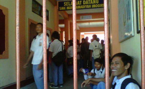 Aksi Mogok Belajar Siswa SMK Muhammadiyah Imogiri Berlanjut