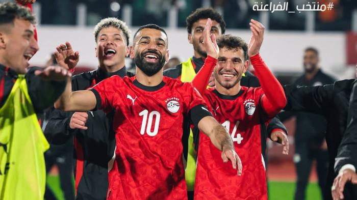 SELEBRASI - Selebrasi bintang timnas Mesir, Mohamed Salah setelah mengalahkan Pantai Gading di babak perempat final Piala Afrika 2025, Senin (11/1/2026) dini hari. Mesir lolos ke semifinal setelah menang dramatis 3-2.