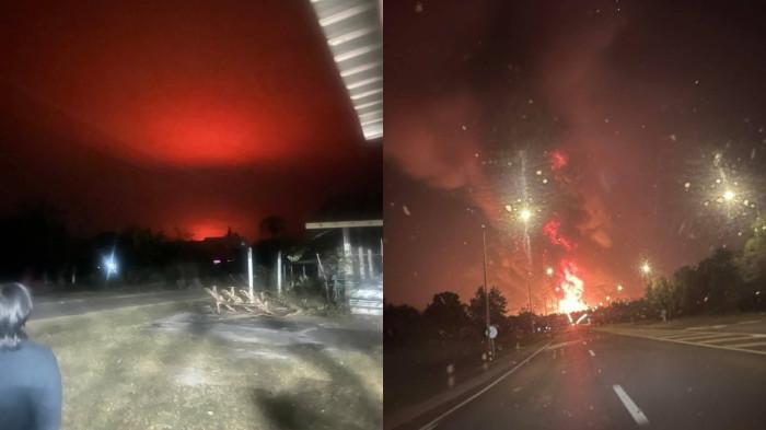 SERANGAN F-16 THAILAND - Serangan jet tempur F-16 Thailand di kawasan Chub Goki, Distrik Bantheay Ampil, Provinsi Udong Meanchey, Kamboja Rabu malam (10/12/2025)
