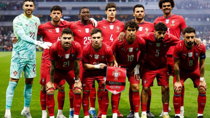 LINE-UP PORTUGAL - Skuad Portugal saat lawan Meksiko di FIFA Matchday pada Minggu (29/3/2026) dini hari WIB.