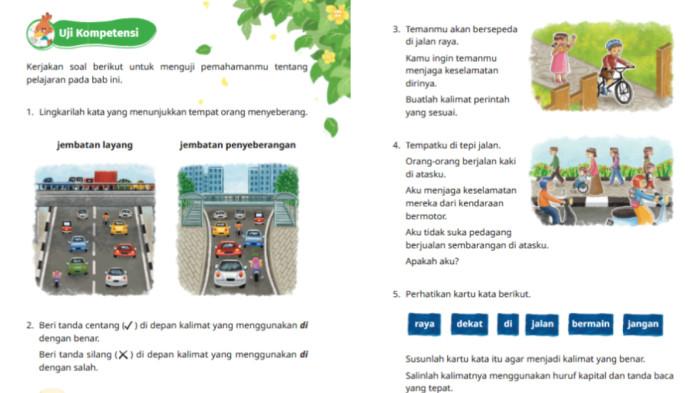 SOAL UJI KOMPETENSI - Tangkap layar gambar halaman 57-58: Uji Kompetensi pada Buku Bahasa Indonesia: Keluargaku Unik untuk SD/MI Kelas II (Edisi Revisi) pada Selasa (30/9/2025).