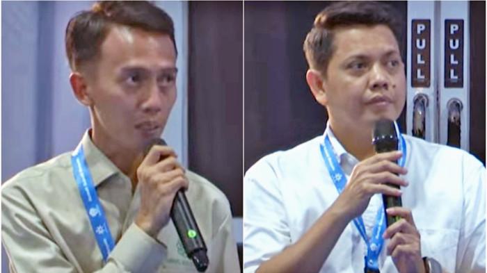 BOS PROPERTI SUKSES - (Kiri) Angga Budi Kusuma dan (Kanan) Ridwan saat gelaran akad massal 26.000 Kredit Pemilikan Rumah (KPR) Fasilitas Likuiditas Pembiayaan Perumahan (FLPP) di Cileungsi, Bogor, Jawa Barat, pada Senin, (29/9/2025). Keduanya menceritakan kesuksesnya dalam membangun rumah bersubsidi hingga untung ratusan miliar rupiah.