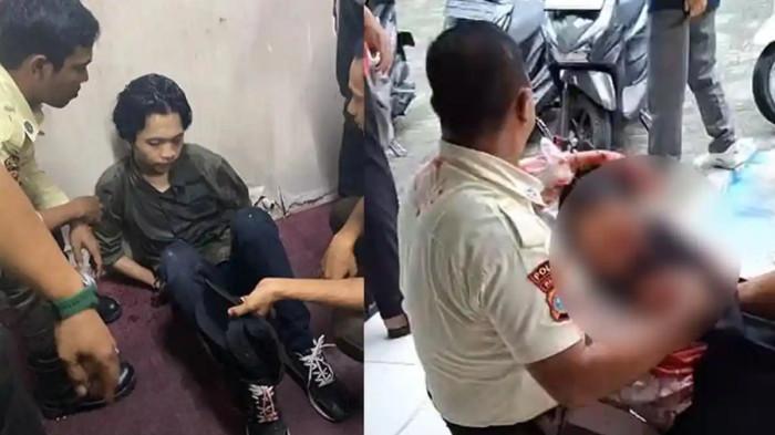 KASUS PEMBACOKAN - (Kiri) Tampang Raihan Muzafar (21), pembacok Farradhila Ayu Pramesti (23), mahasiswi Universitas Islam Negeri Sultan Syarif Kasim (UIN Suska) Riau, pada Kamis (26/2/2026) pagi.