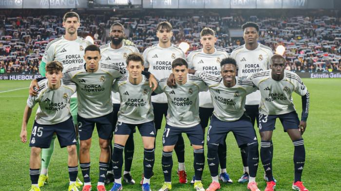 LINE-UP MADRID - Starting line-up Real Madrid saat lawan Celta Vigo di Liga Spanyol 2025/2026 pada Sabtu (7/3/2026) dini hari WIB.
