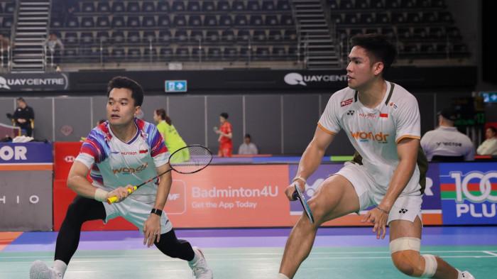 TERSINGKIR DI AUSTRALIAN OPEN - Pebulutangkis ganda putra Indonesia, Leo Rolly Carnando/Daniel Marthin, terhenti di babak 16 besar Australian Open 2026 usai takluk dari unggulan kedua asal China, Liang Wei Keng/Wang Chang, di Sydney, Kamis (11/6/2026). dok: PBSI