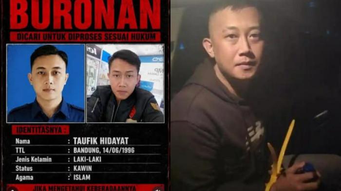 TERSANGKA PENYEKAPAN BANDUNG - Kolase sosok Taufik Hidayat, tersangka penyekapan dan penganiayaan berat terhadap kekasihnya, YTR, saat ditangkap polisi di Majalaya, Kabupaten Bandung, Jawa Barat, Selasa (23/6/2026).