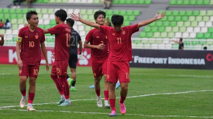 Thailand U19 memastikan diri lolos ke final Piala AFF U19 2026 setelah membantai Kamboja 4-0