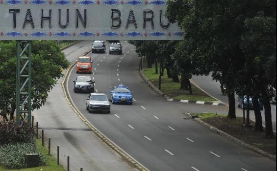 Kawasan Thamrin Arah BI ke Bundaran HI Sudah Steril Kendaraan