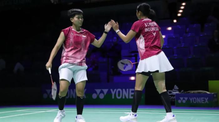 TIWI/FADIA - Ganda putri Indonesia, Amallia Pratiwi/Siti Fadia Silva saat beraksi dalam gelaran German Open 2026 babak 16 besar pada 27 Februari 2026 di Mulheim, Jerman. Dok/PBSI