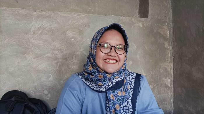 SOSOK TRIANA - Triana Rahmawati, sosok yang berada di balik Griya Schizofren, sebuah komunitas sosial asal Surakarta, Jawa Tengah yang peduli pada ODMK saat ditemui Tribunnews.com, beberapa waktu lalu.