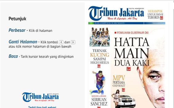 Tribun Jakarta Pagi: Hatta Rajasa Main Dua Kaki