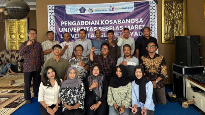KOLABORASI - Universitas Sebelas Maret Surakarta (UNS) dan Universitas Slamet Riyadi (Unisri) Surakarta berkolaborasi mengembangkan digiwisata kerajinan tembaga di Desa Cepogo, Kecamatan Cepogo, Kabupaten Boyolali, Jawa Tengah. Kegiatan ini disambut baik oleh masyarakat.