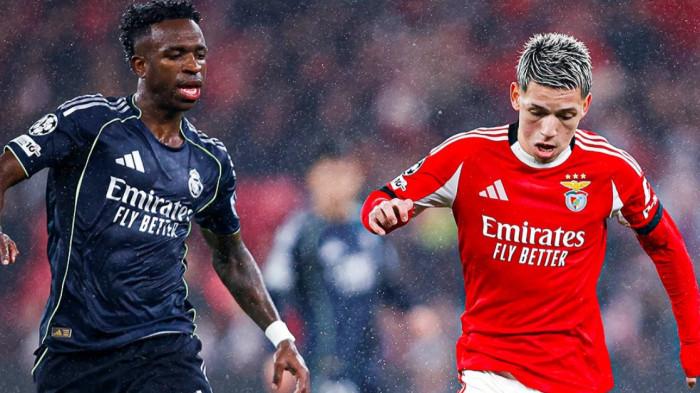 Vinicius dan Gianluca Prestianni berebut bola